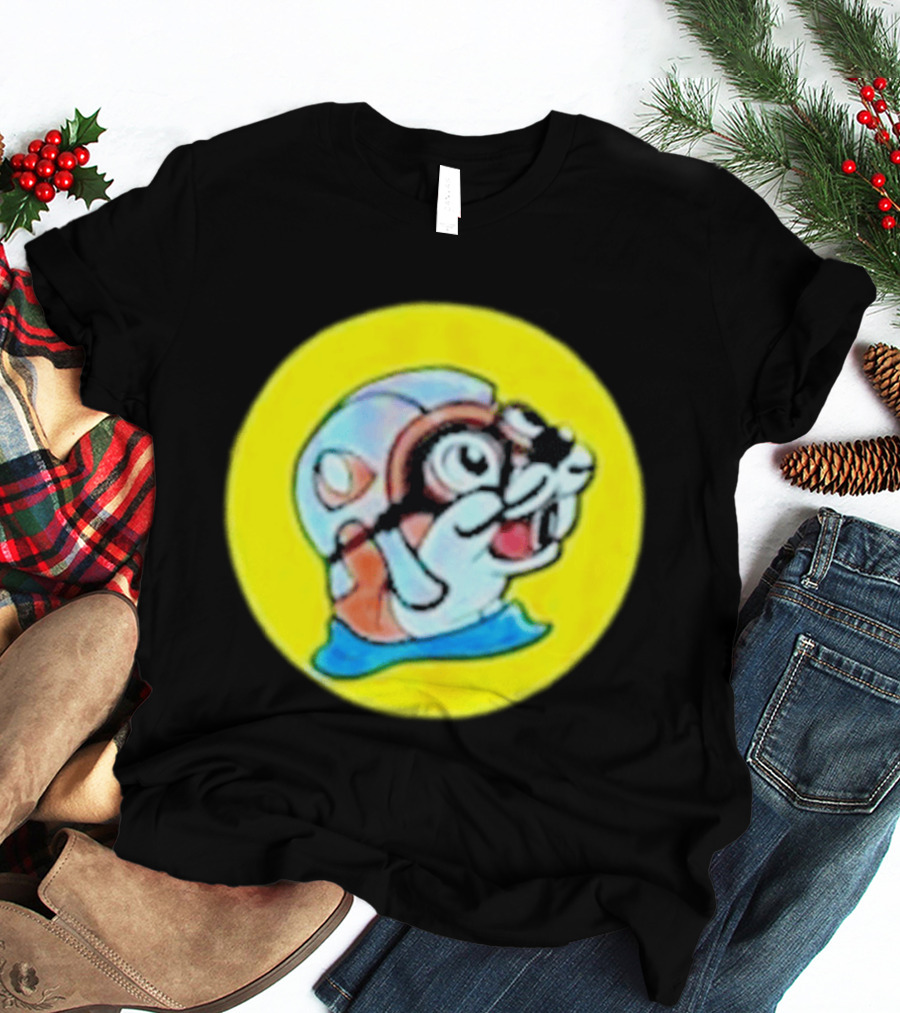 Gloopy Industries The Aquabeaver Cartoon Style Helmet And Water Circle T-Shirt
