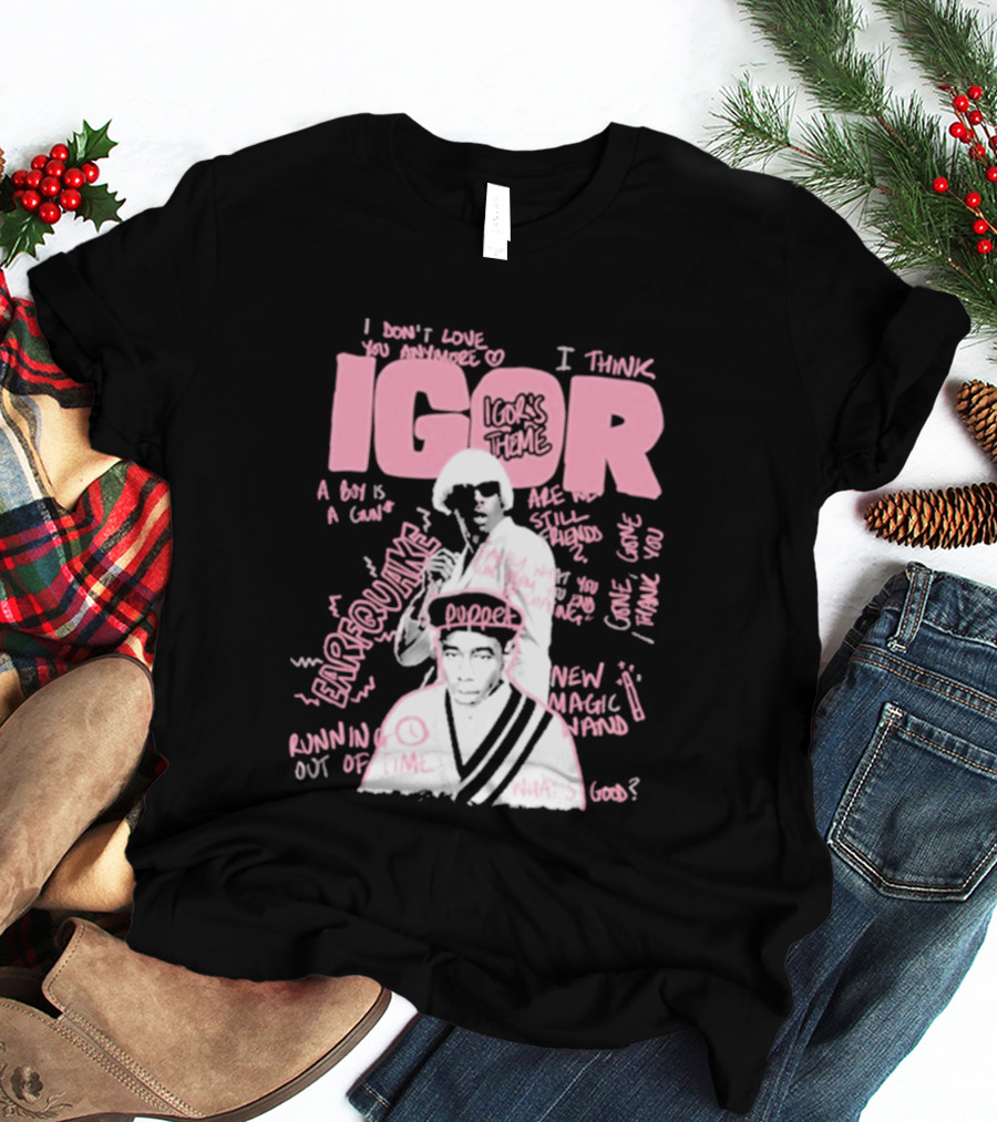 IGOR Sketchbook With I Think And EARFQUAKE Tyler The Creator T-Shirt
