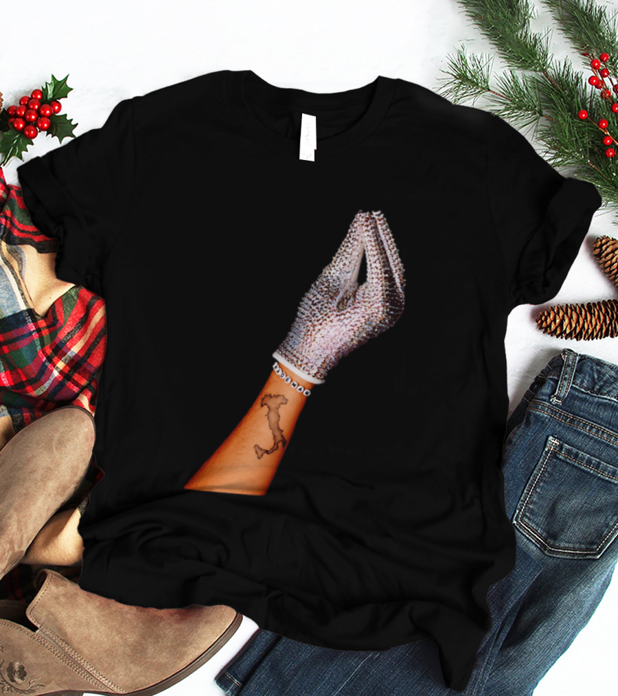 Mademan Italia Drake IceMan Glitter Glove Tattoo T-Shirt
