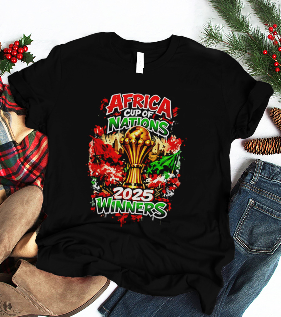 Africa Cup Of Nations 2025 Winners Trophy Celebration T-Shirt