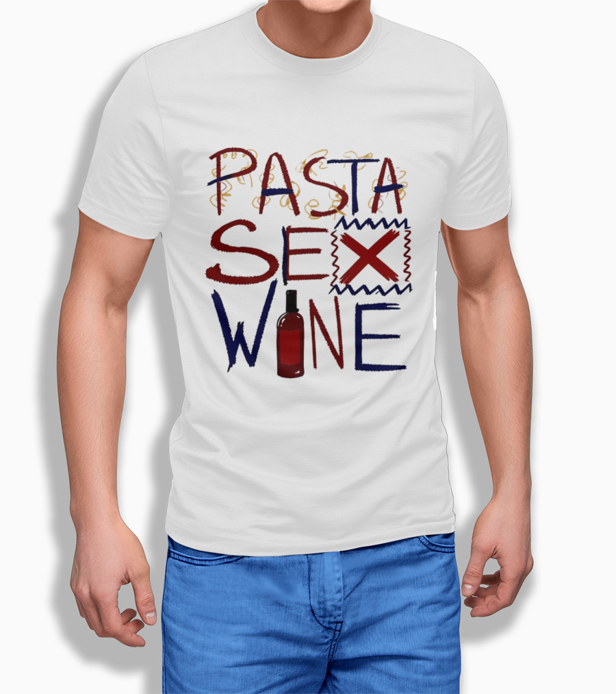 Pasta Sex Wine Bottle T-Shirt