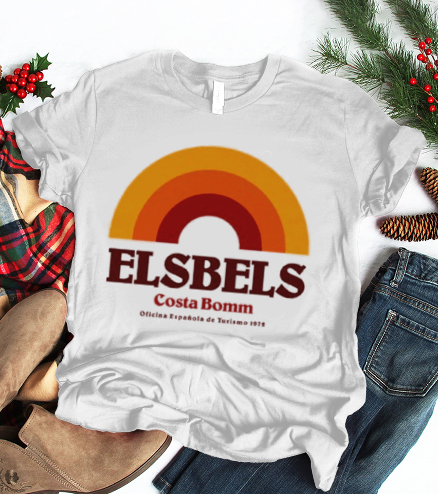 Elsbels Costa Bomm Oficina Española De Turismo 1978 Retro Rainbow T-Shirt