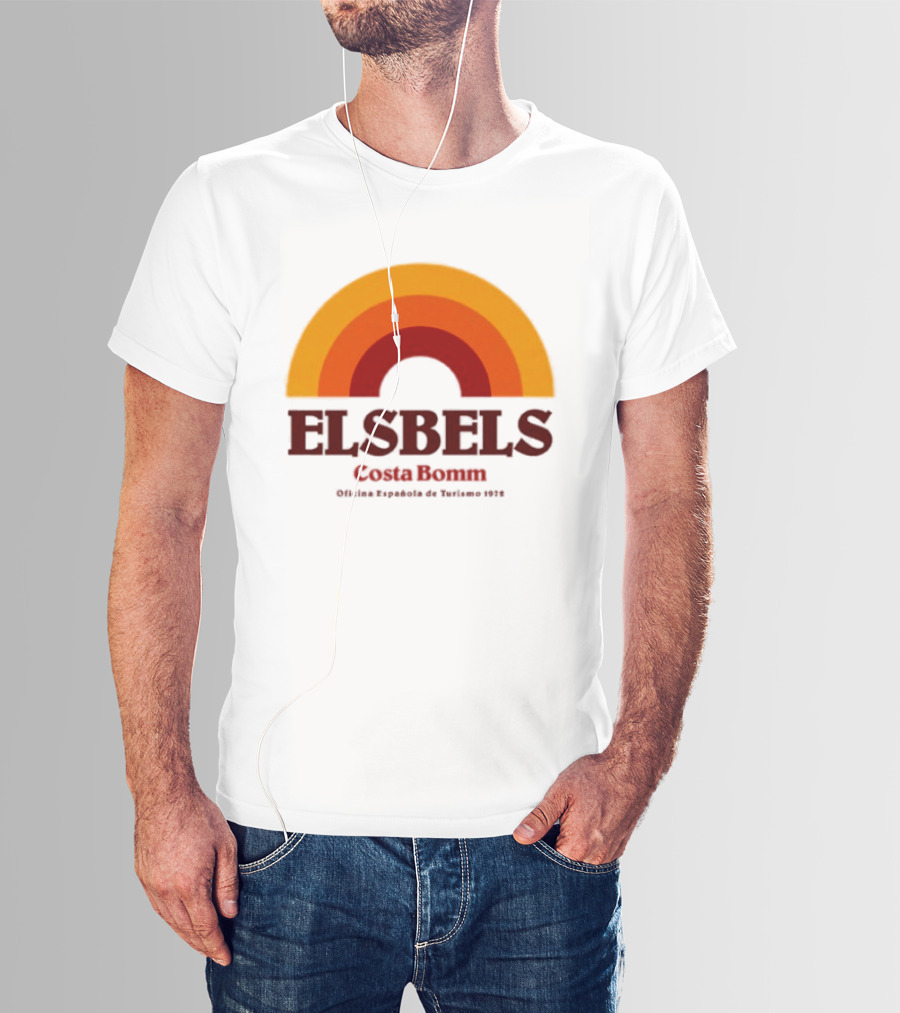 Elsbels Costa Bomm Oficina Española De Turismo 1978 Retro Rainbow T-Shirt