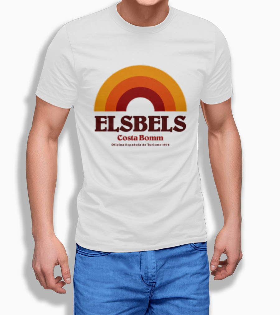 Elsbels Costa Bomm Oficina Española De Turismo 1978 Retro Rainbow T-Shirt