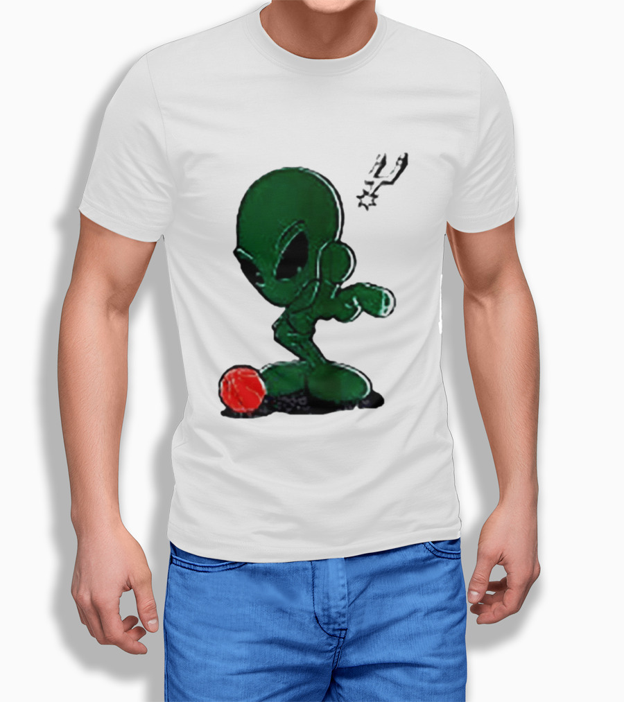 San Antonio Spurs Alien Basketball Dribble T-Shirt