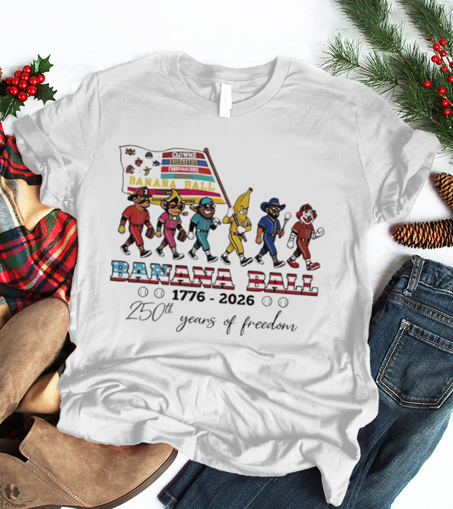 Savannah Bananas Baseball Banana Ball Parade 1776 2026 Celebrating 250th Years Of Freedom T-Shirt