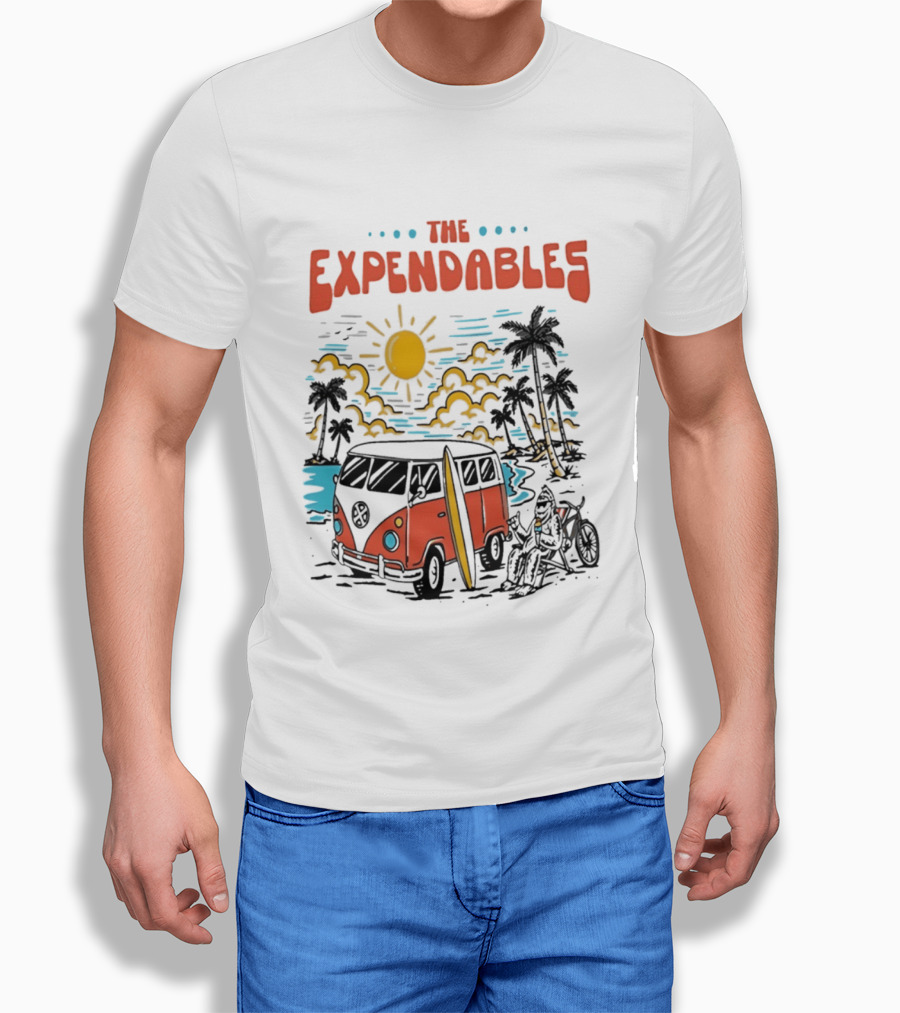 The Expendables Santa Cruz Surf Van Beach Sunset Scene 2026 T-Shirt
