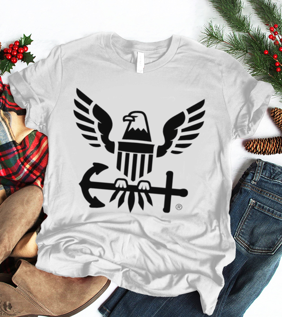 US Navy Anchors Aweigh Eagle Anchor T-Shirt