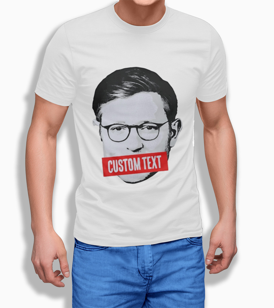 Mike Johnson Silenced Voice Custom Text Stencil T-Shirt