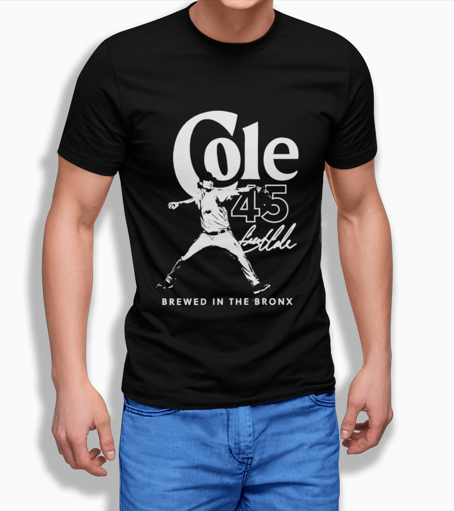 Gerrit Cole 45 Brewed In The Bronx New York Yankees T-Shirt