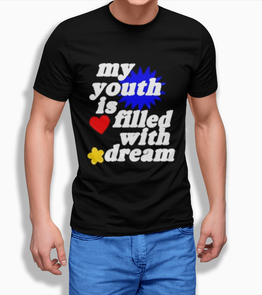 My Youth Is Filled With Dream Heart Star Burst T-Shirt