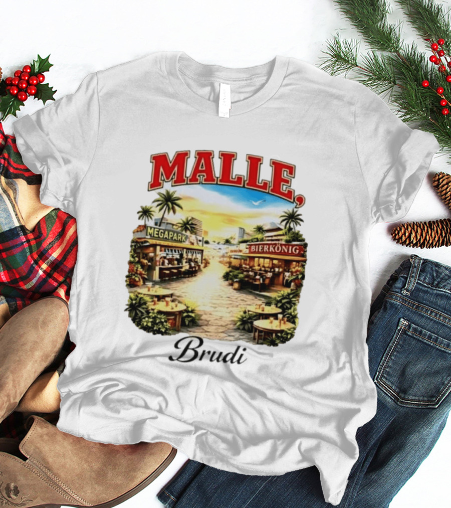 Malle Brudi Megapark Bierkönig Island Vibes Tropical Scene T-Shirt