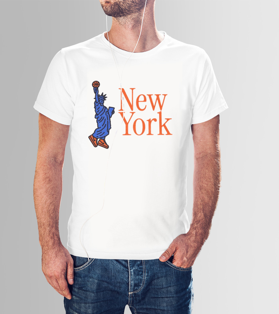 New York Knicks Basketball Statue Of Liberty NBA 2026 T-Shirt