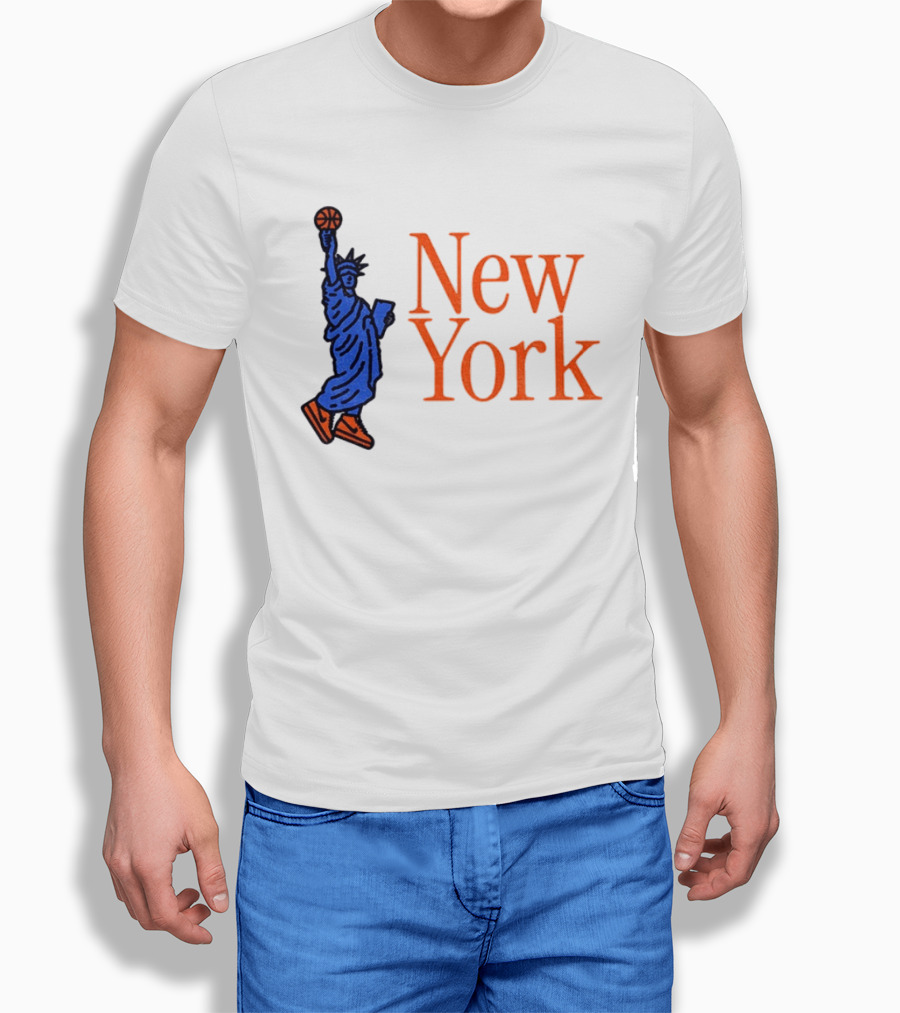 New York Knicks Basketball Statue Of Liberty NBA 2026 T-Shirt