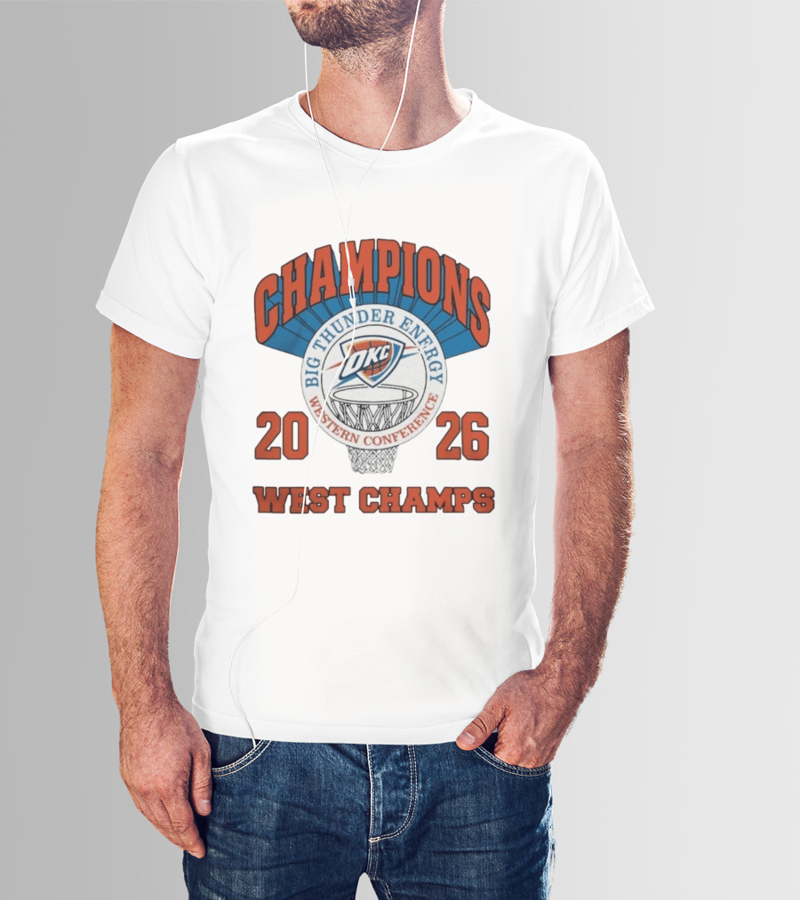 2026 OKC Big Thunder Energy Western Conference Champions T-Shirt