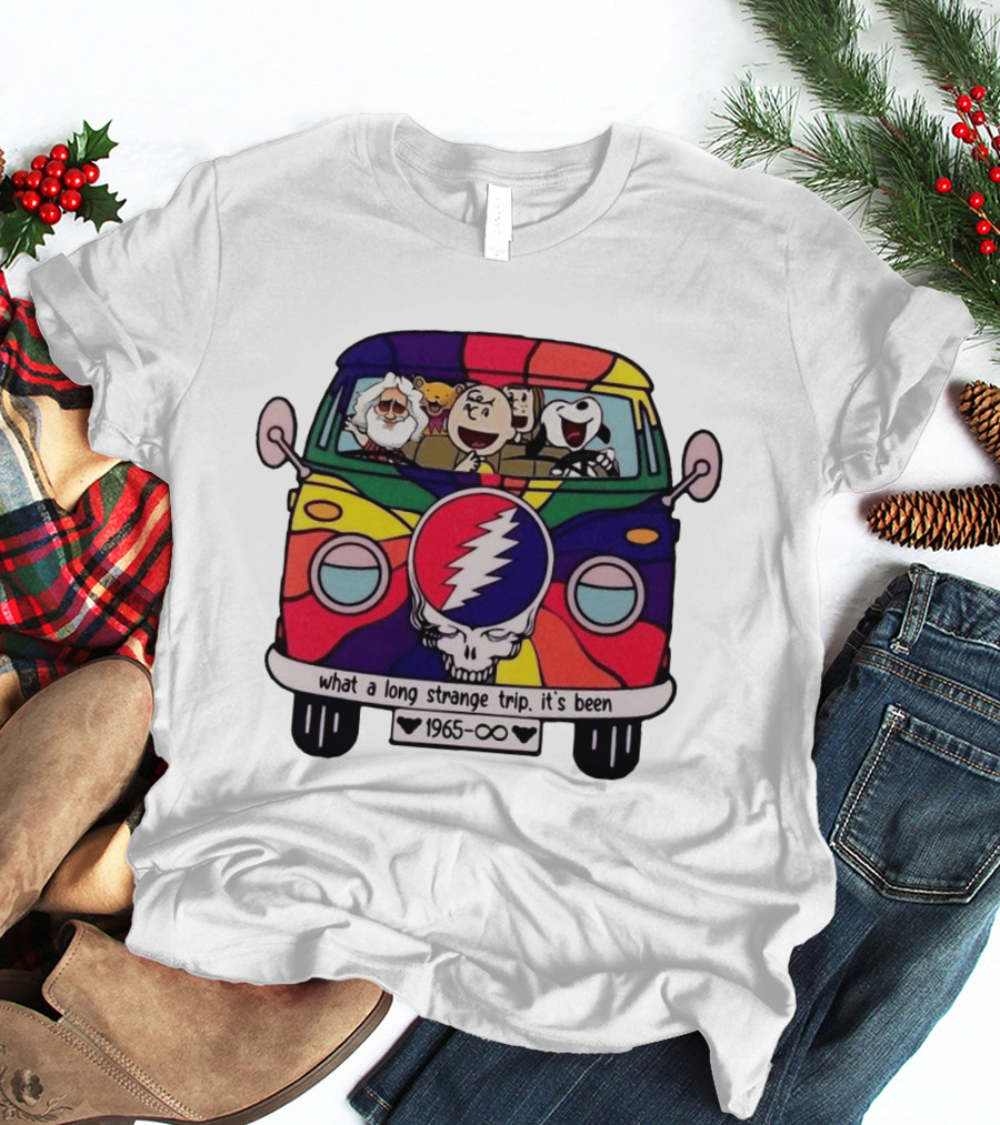 Snoopy Grateful Dead 1965 Psychedelic Bus What A Long Strange Trip It's Been T-Shirt