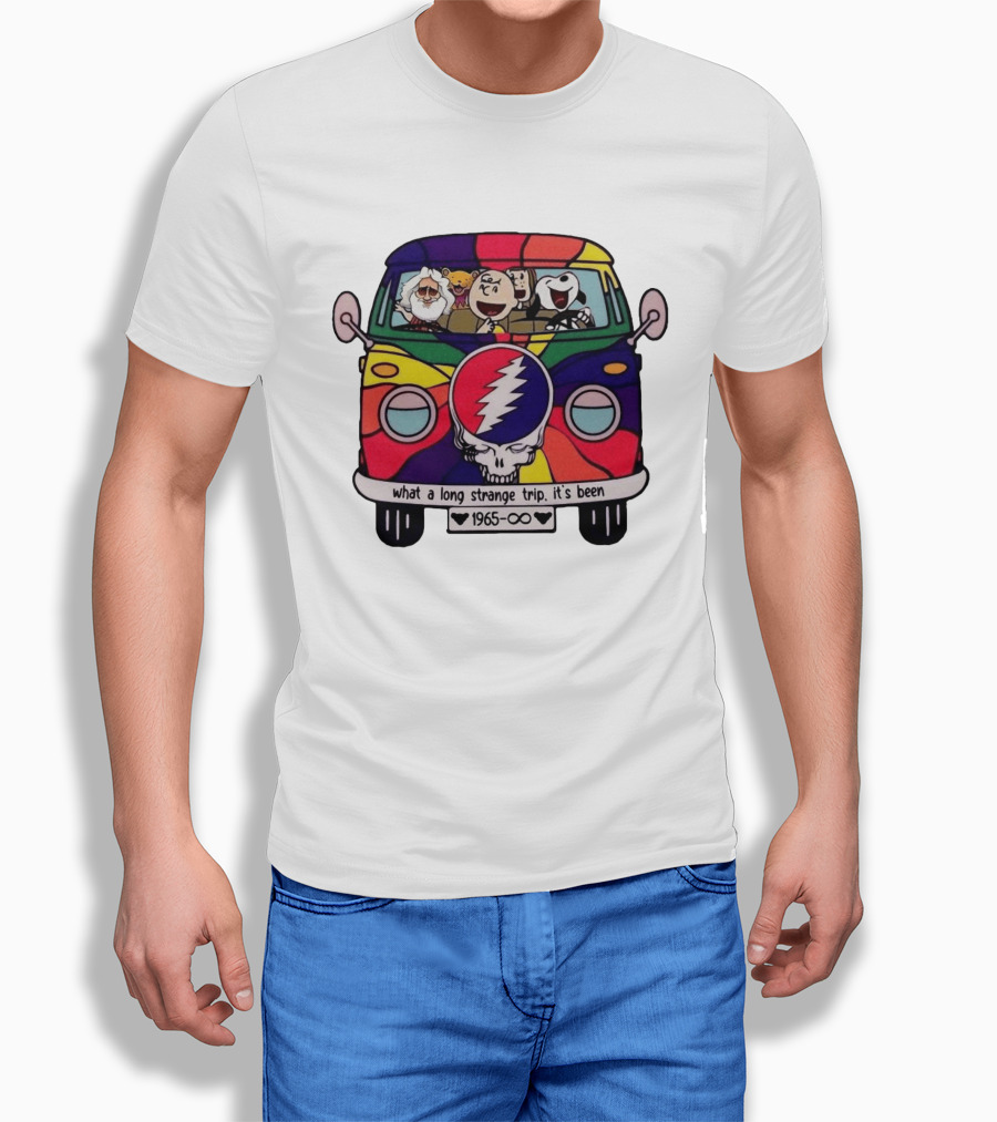 Snoopy Grateful Dead 1965 Psychedelic Bus What A Long Strange Trip It's Been T-Shirt