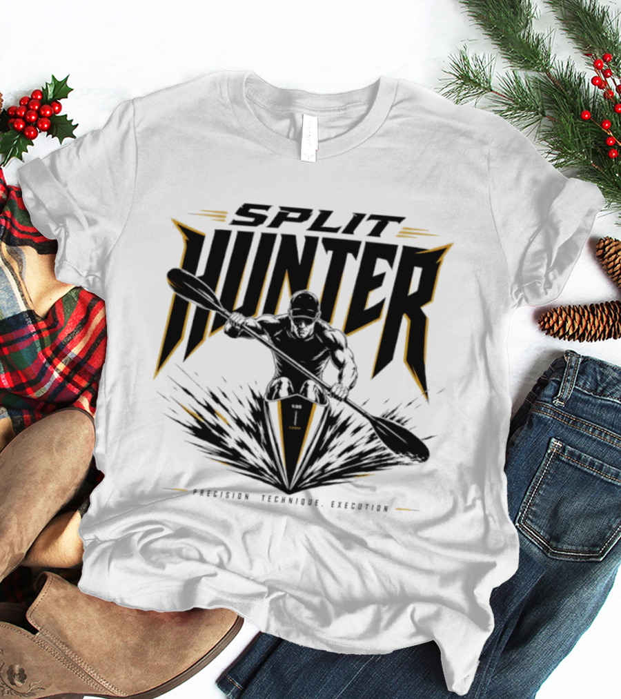 Split Hunter Kayaker Precision Technique Execution T-Shirt