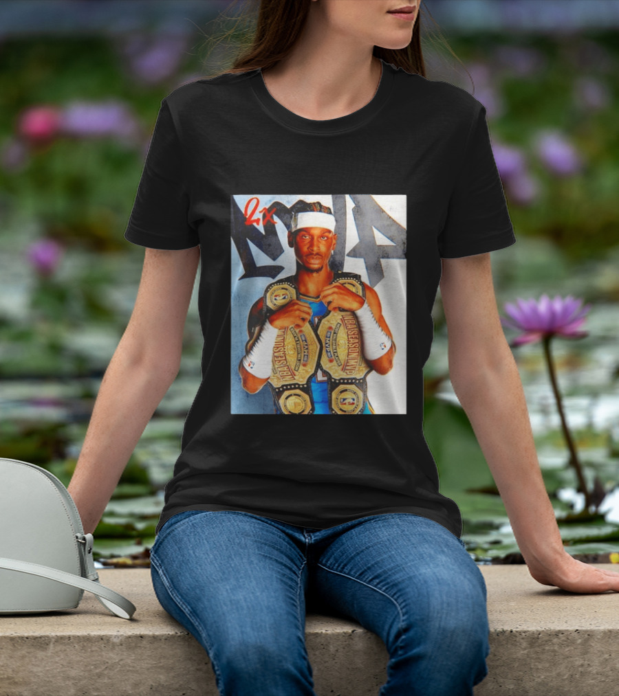 Shai Gilgeous Alexander 2X NBA MVP Champion Image T-Shirt