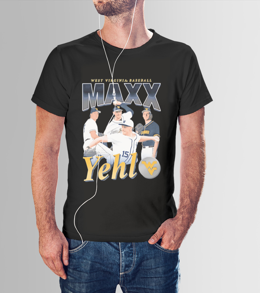 West Virginia Baseball Maxx Yehl WV Iconic Sports T-Shirt