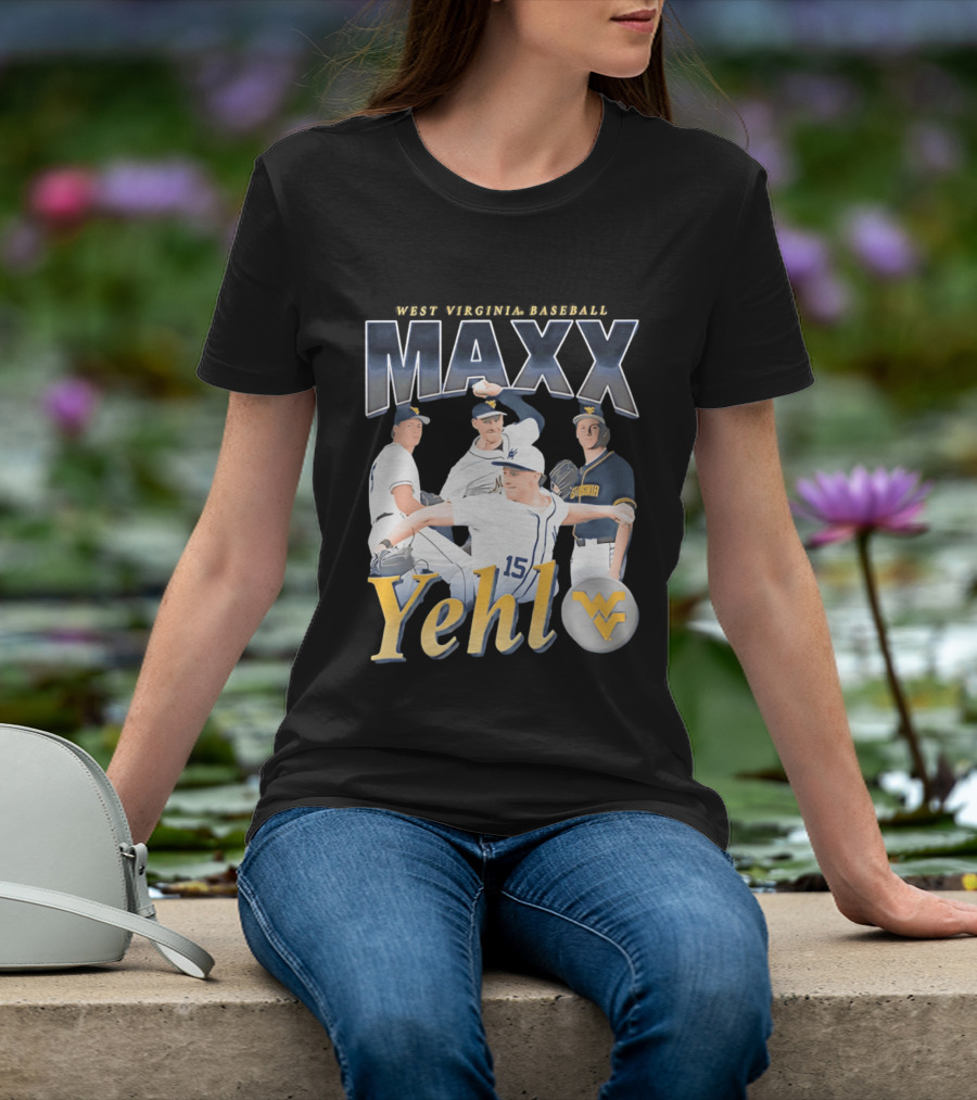 West Virginia Baseball Maxx Yehl WV Iconic Sports T-Shirt