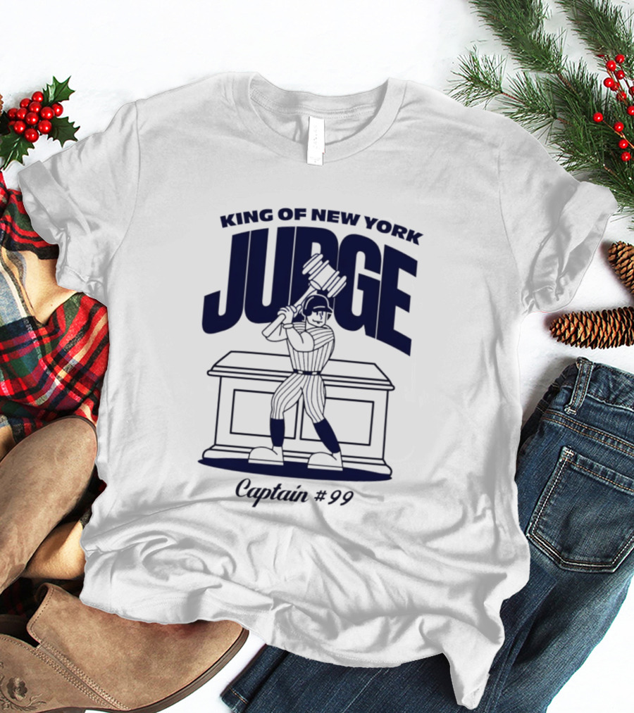 King Of New York Judge Captain #99 Toddler Yankees Superstar Cartoon T-Shirt