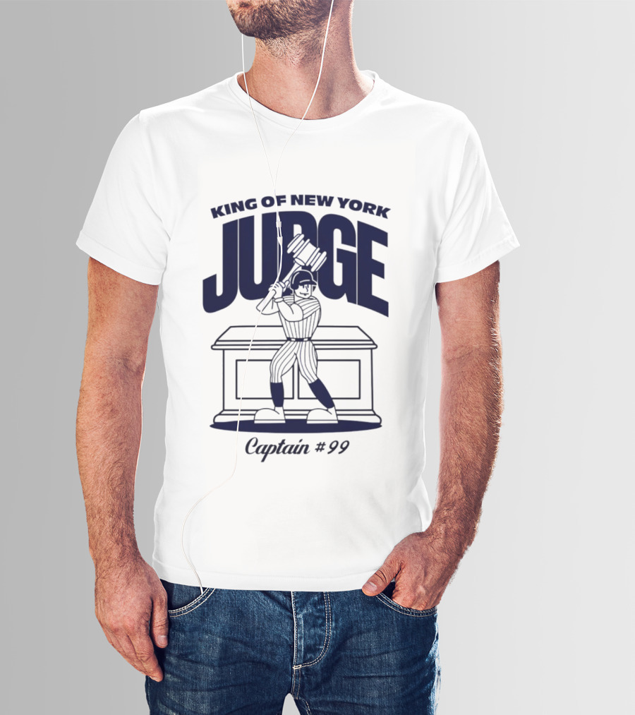 King Of New York Judge Captain #99 Toddler Yankees Superstar Cartoon T-Shirt