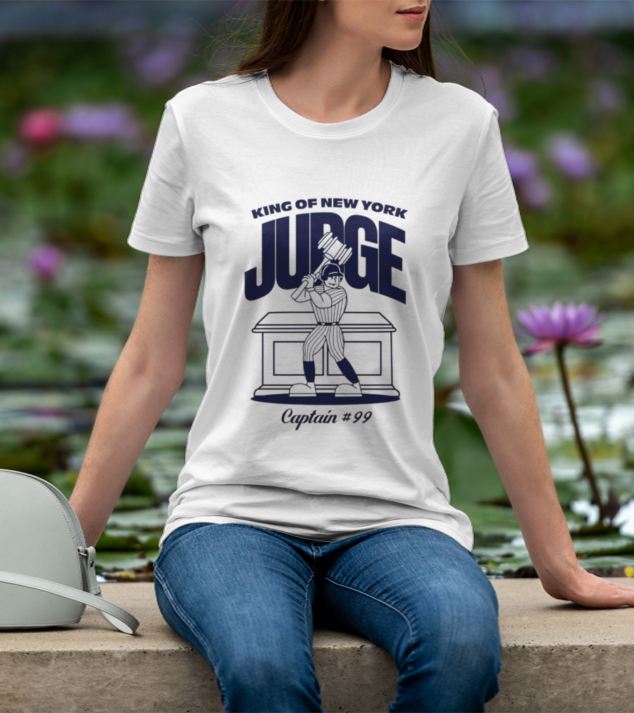 King Of New York Judge Captain #99 Toddler Yankees Superstar Cartoon T-Shirt