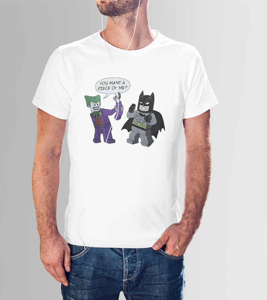 Lego Batman Vs Joker You Want A Piece Of Me Confrontation T-Shirt