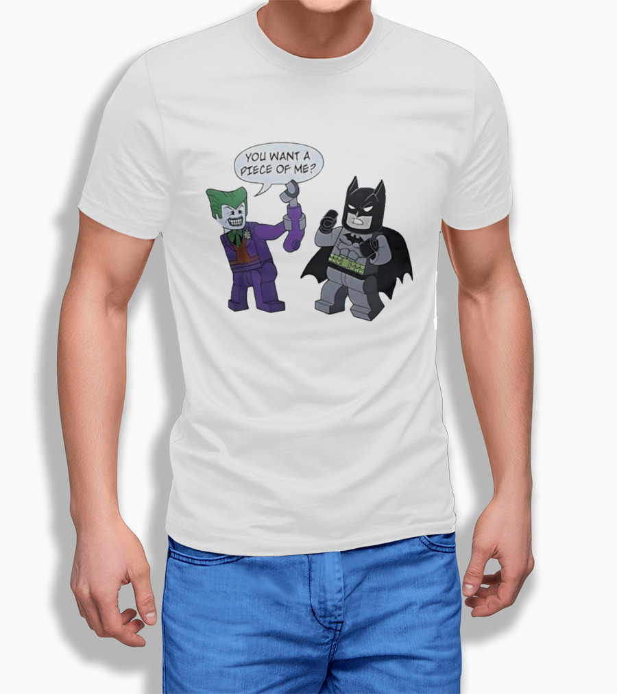 Lego Batman Vs Joker You Want A Piece Of Me Confrontation T-Shirt