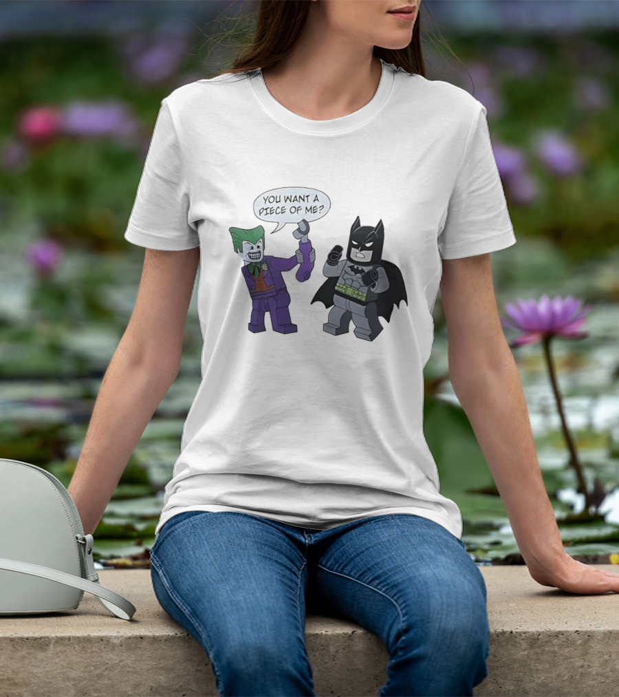 Lego Batman Vs Joker You Want A Piece Of Me Confrontation T-Shirt