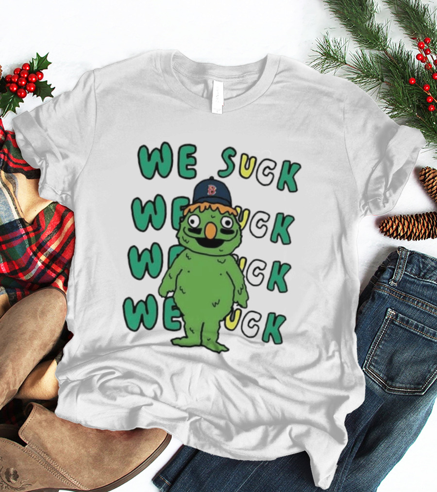 Boston Red Sox We Suck Mascot Fan Humor T-Shirt
