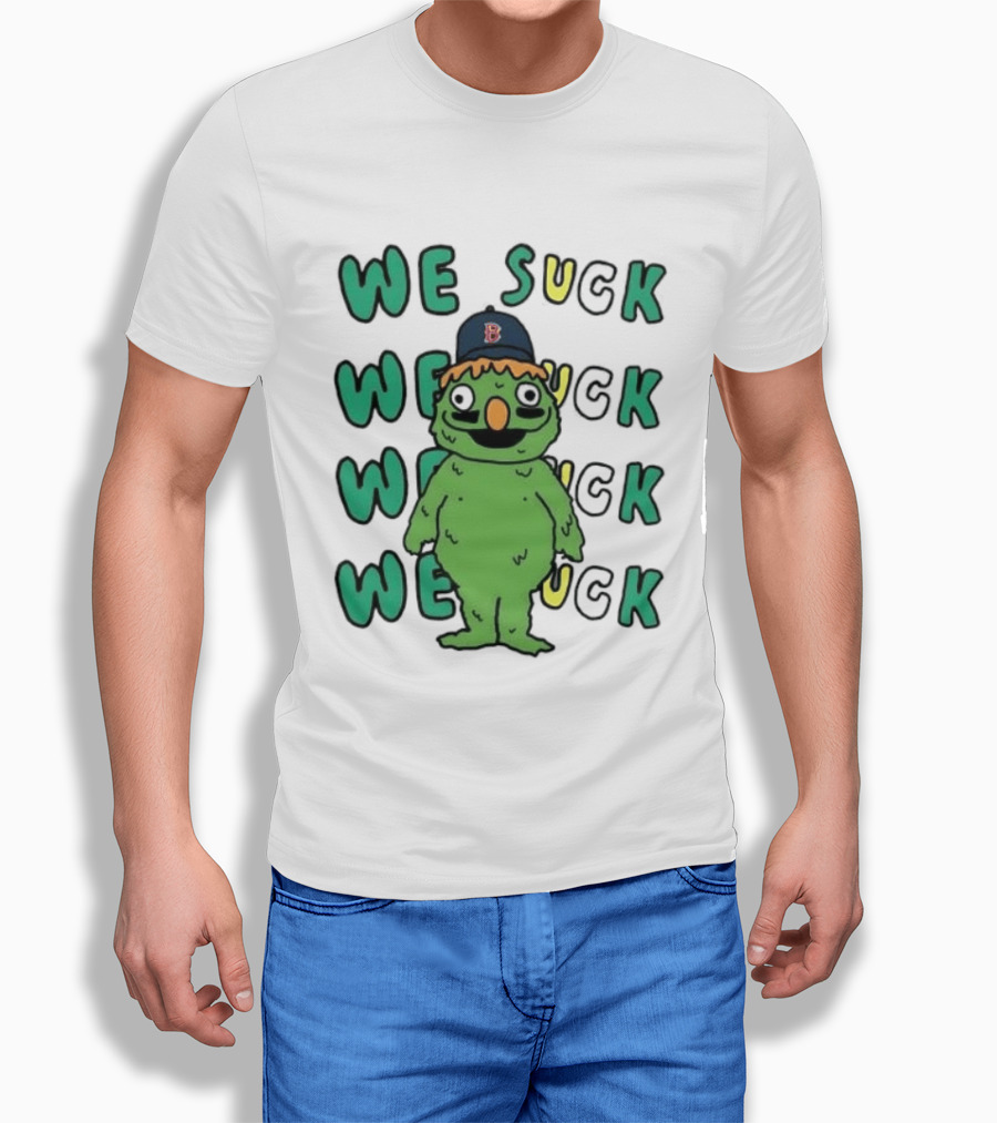 Boston Red Sox We Suck Mascot Fan Humor T-Shirt