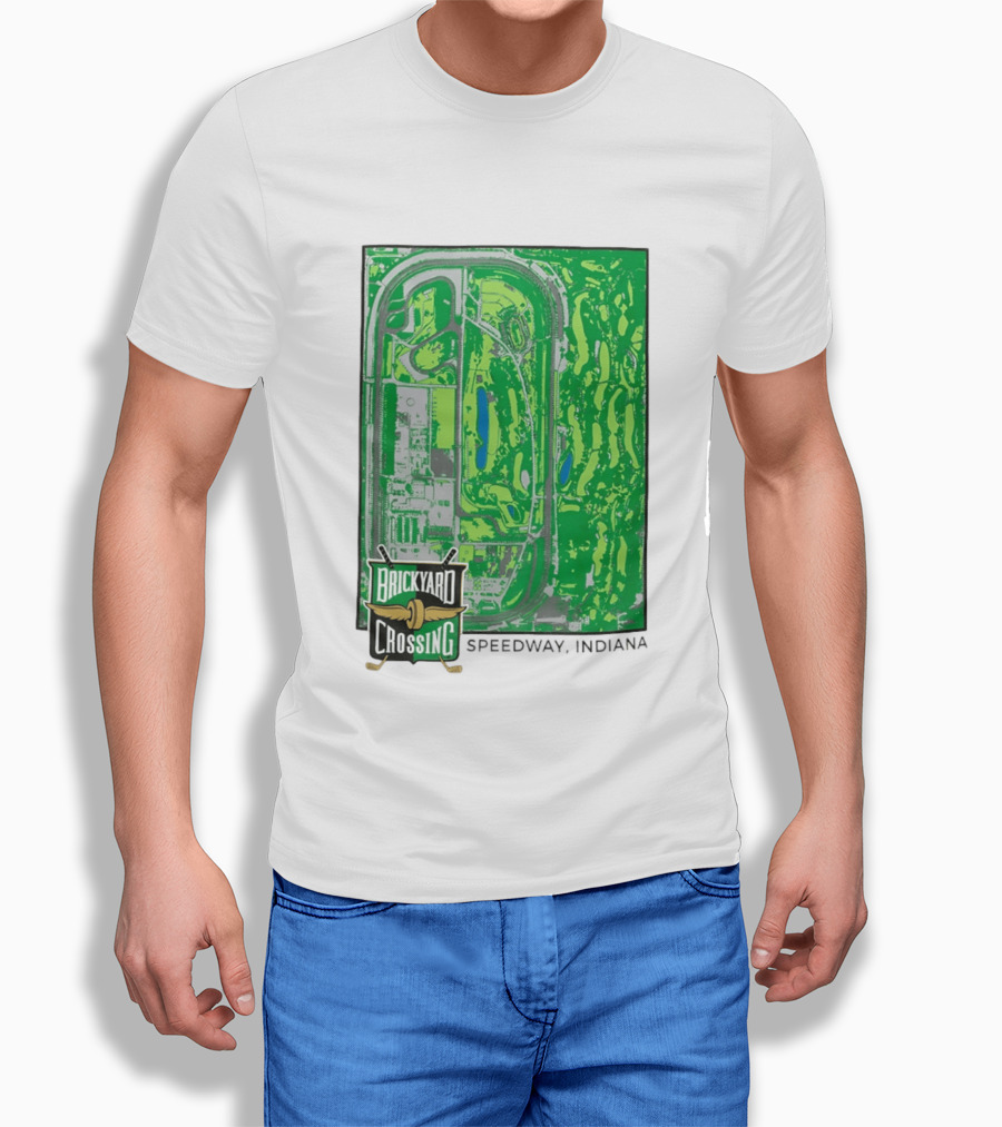 Brickyard Crossing Speedway Indiana Map Instant T-Shirt