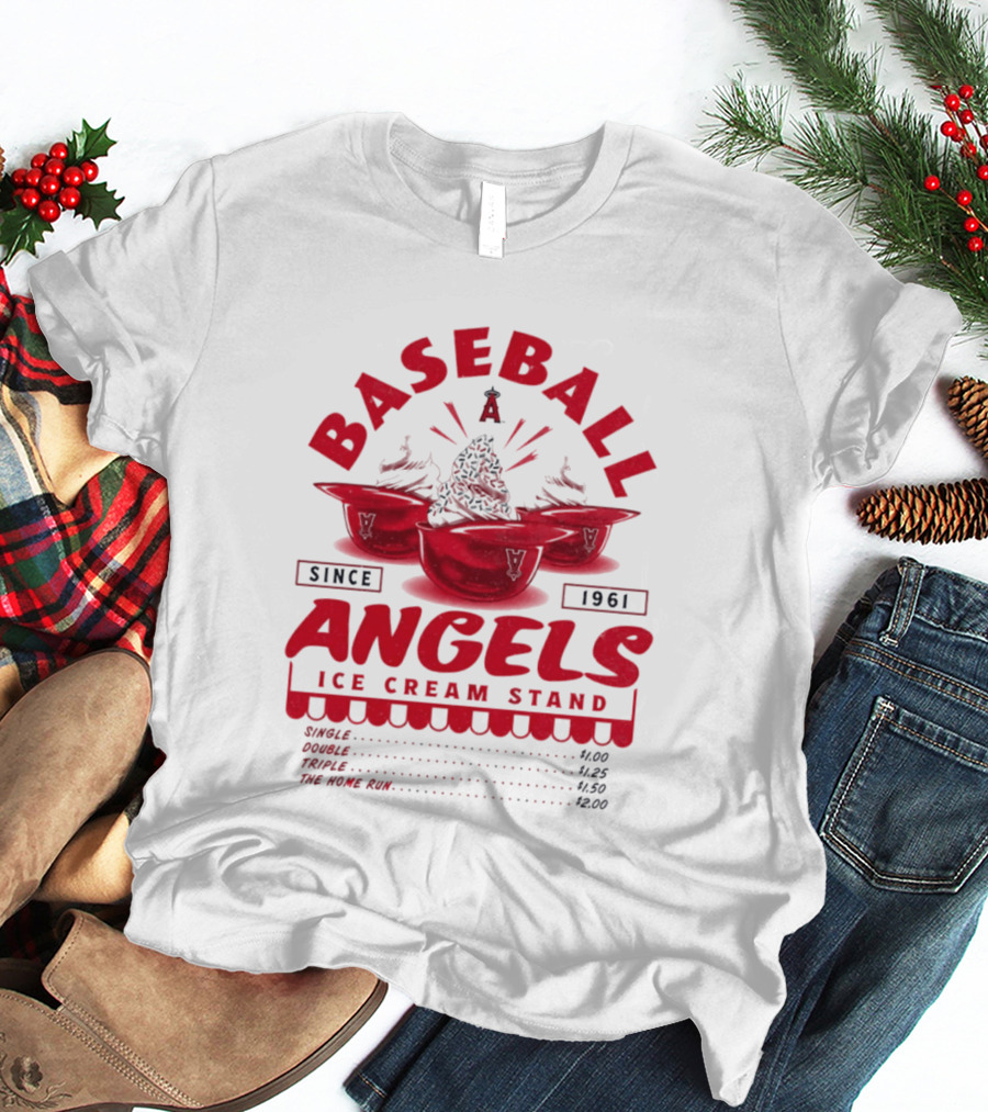 Baseball Angels Ice Cream Stand Since 1961 T-Shirt