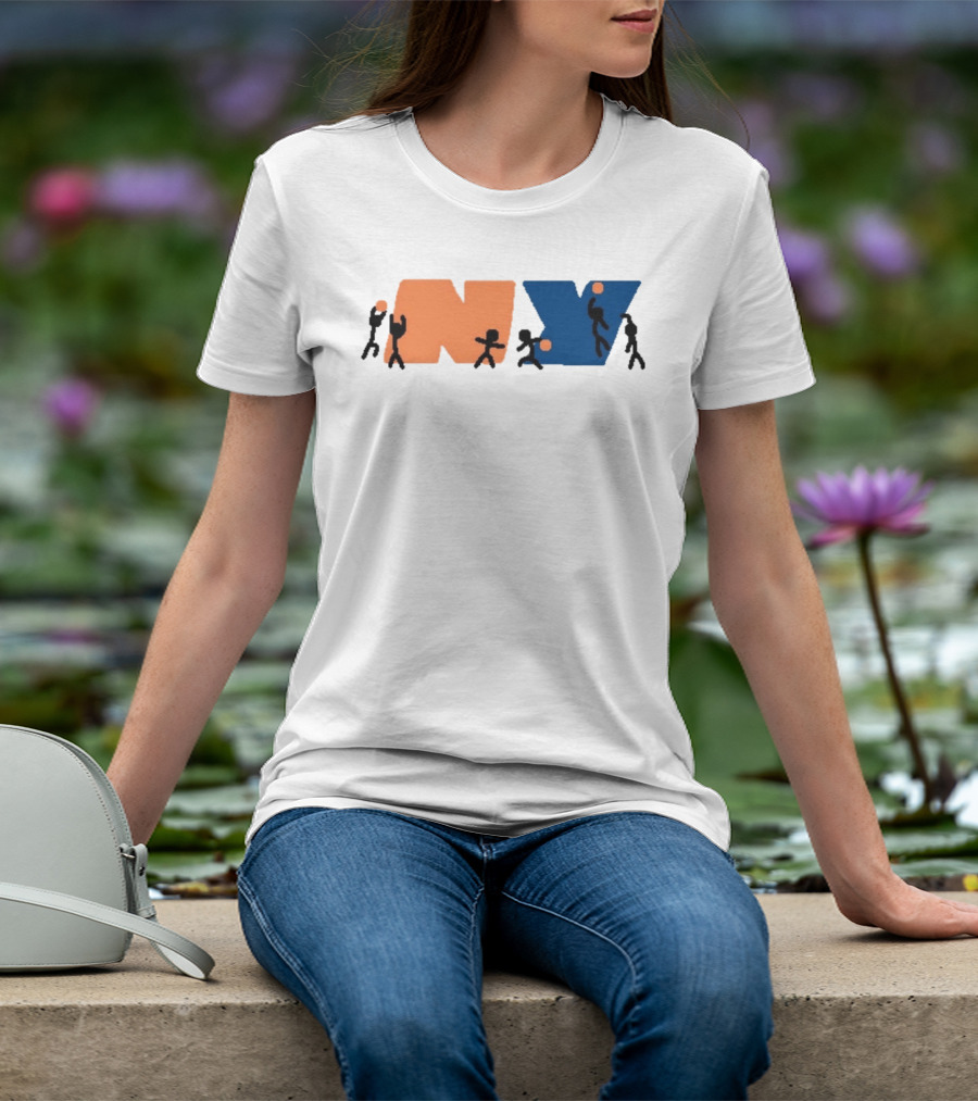 New York Knicks NBA NY Paint Basketball T-Shirt