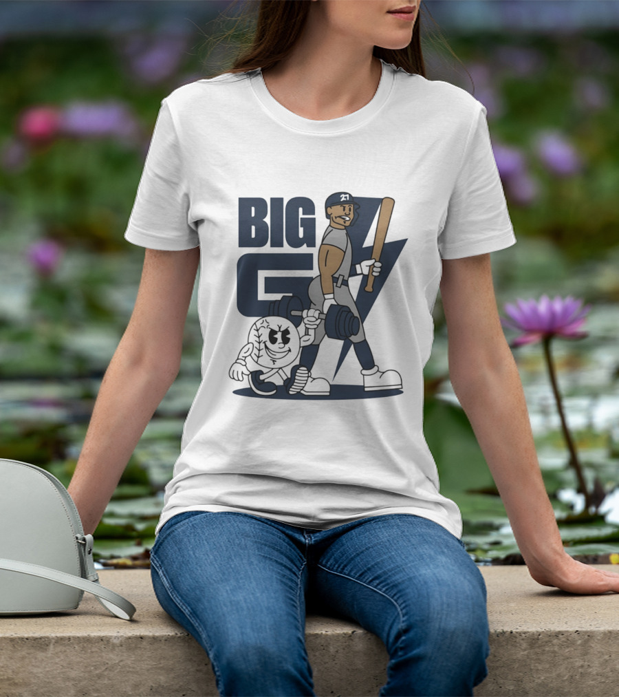 Giancarlo Stanton Big G Cartoon New York Yankees Baseball Star T-Shirt