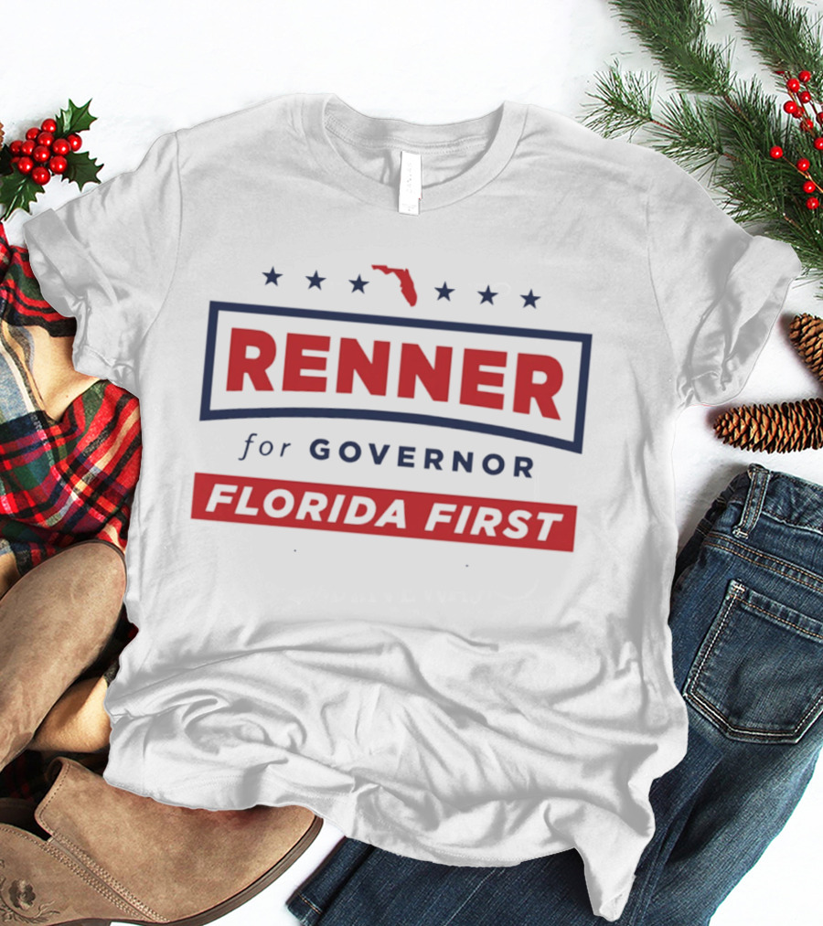 Paul Renner Governor 2026 Campaign Florida First Stars Map T-Shirt
