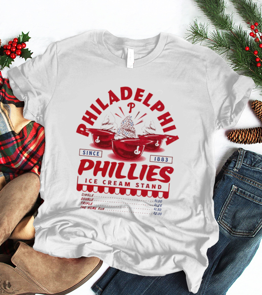 Philadelphia Phillies Ice Cream Stand Since 1883 T-Shirt