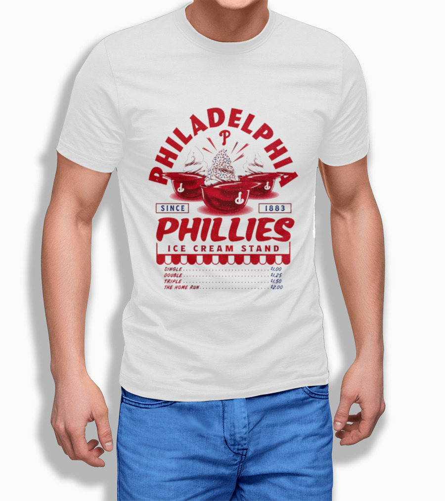 Philadelphia Phillies Ice Cream Stand Since 1883 T-Shirt