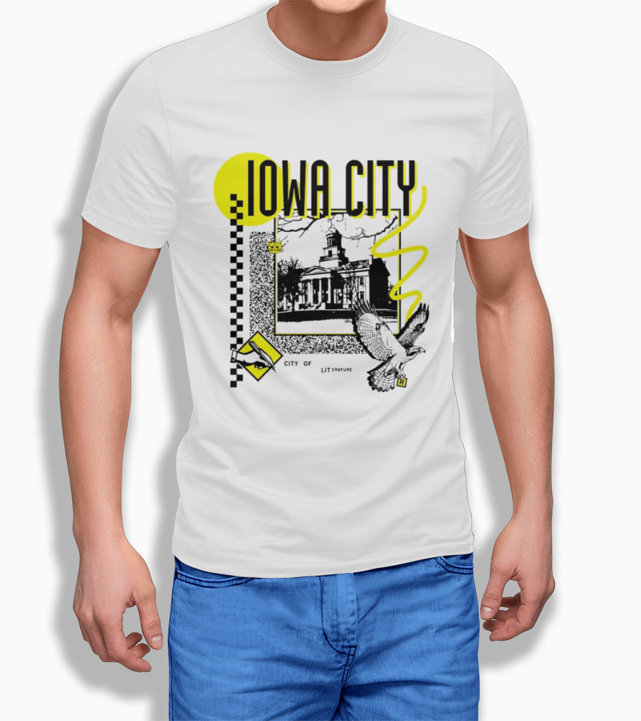 Iowa City University Old Capitol Literary Heritage Bird And Book T-Shirt