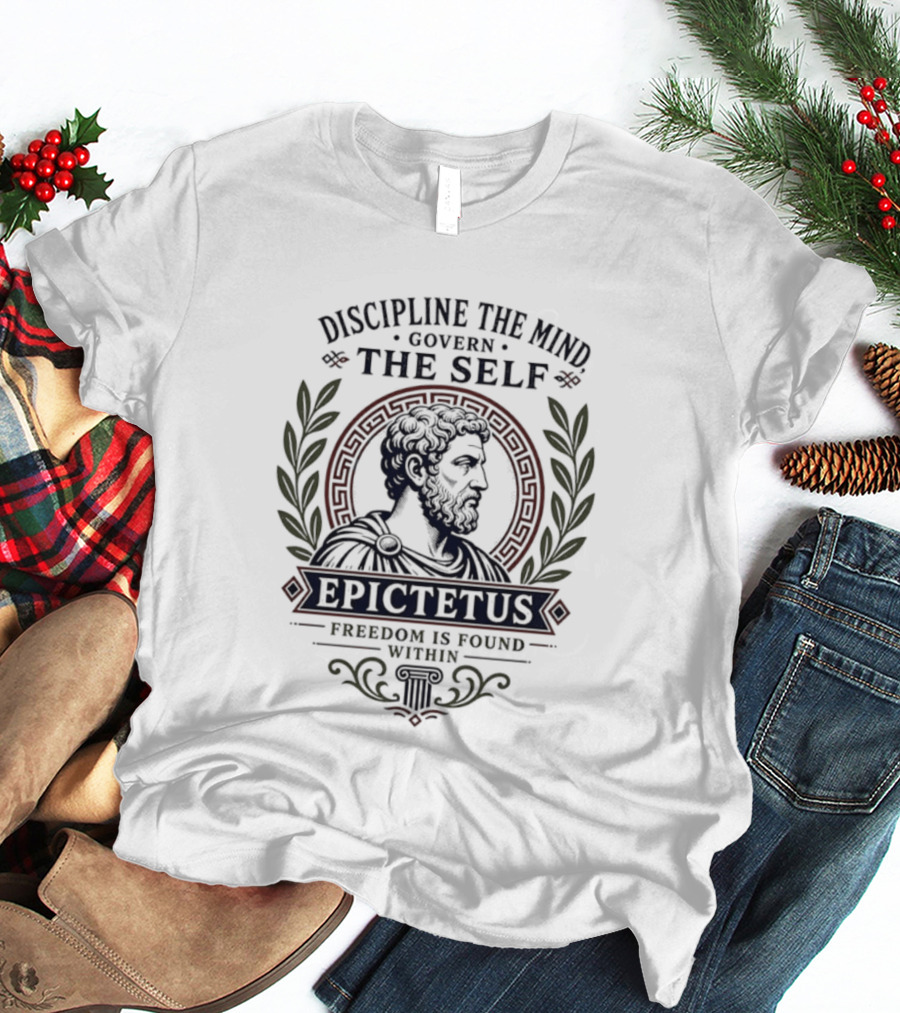 Discipline The Mind Govern The Self Epictetus Freedom Is Found Within T-Shirt