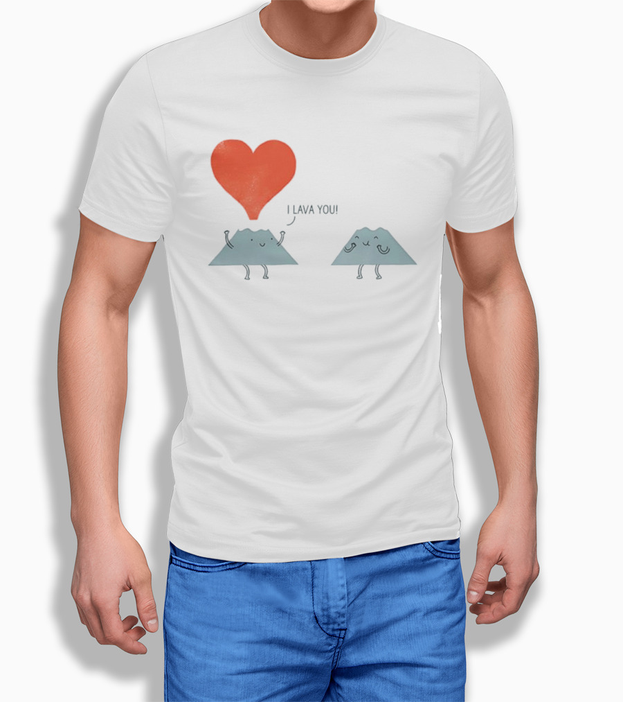 I Lava You Heart Volcanoes Phil Miller T-Shirt