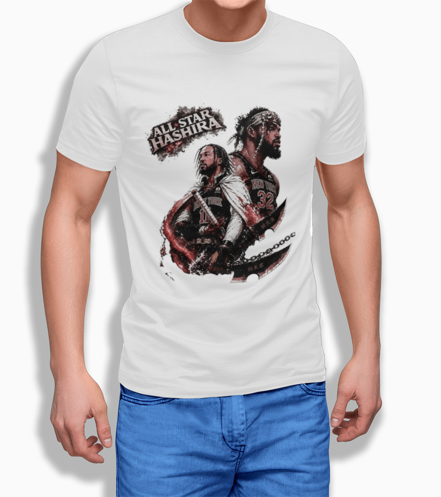 All Star Hashira Jalen Brunson Julius Randle New York Knicks NBA Basketball T-Shirt