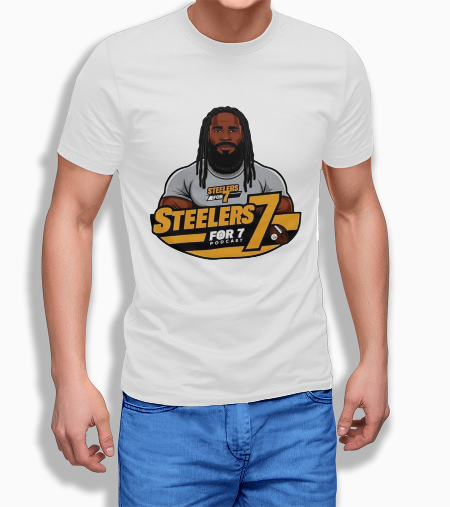 Steelers For 7 Podcast James Harrison Pittsburgh Steelers 7 T-Shirt
