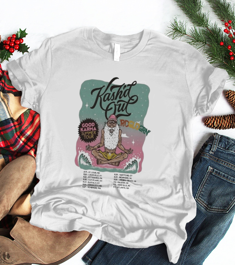 Kash'd Out 2026 Good Karma Summer Tour Vintage Meditation T-Shirt