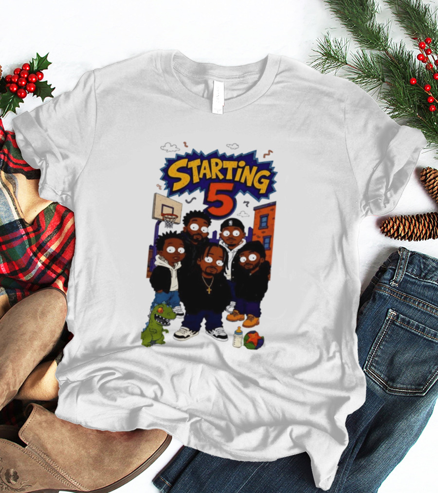 Starting 5 New York Knicks Hip Hop Rugrats Players T-Shirt