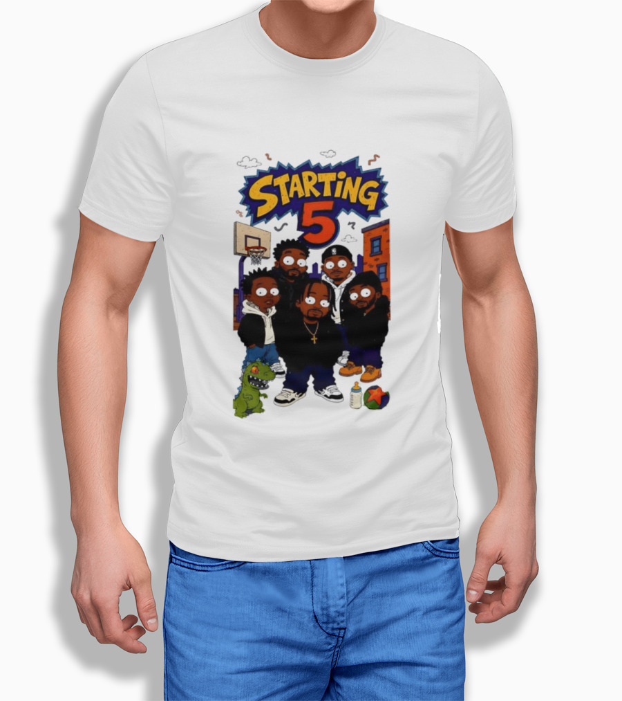 Starting 5 New York Knicks Hip Hop Rugrats Players T-Shirt