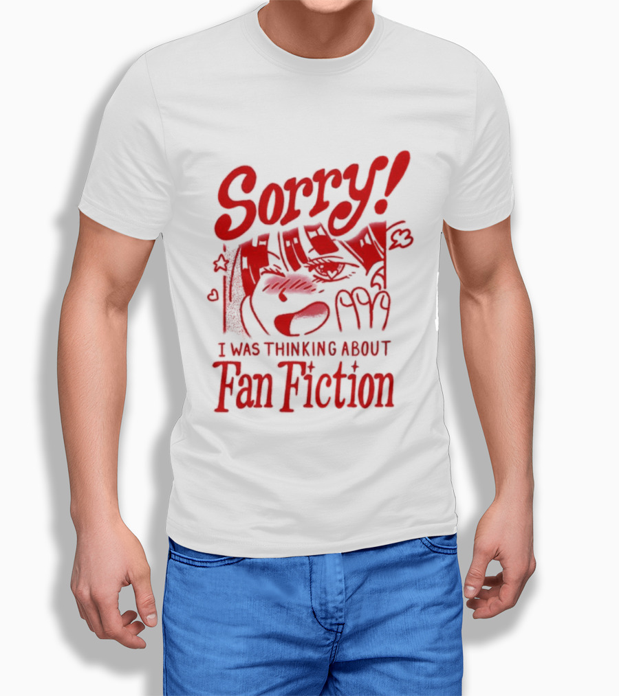 Sorry I Was Thinking About Fan Fiction Reader Story Book T-Shirt