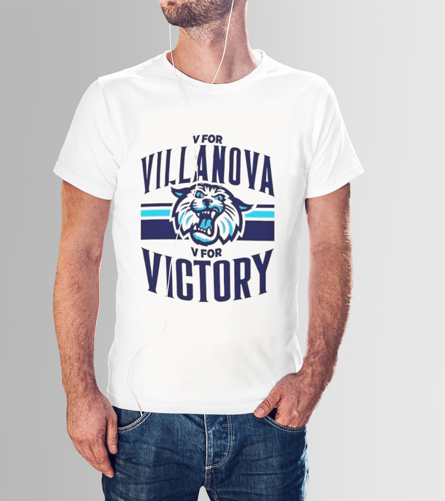 V For Villanova V For Victory Wildcats T-Shirt